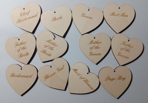 12 Wedding hanger hearts