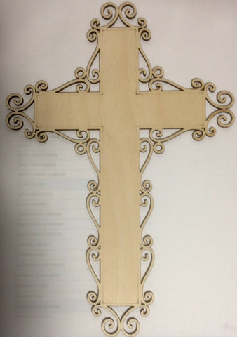 Pretty Blank Cross can be personalised