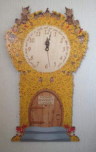 Pixie clock hand painted and varnished
