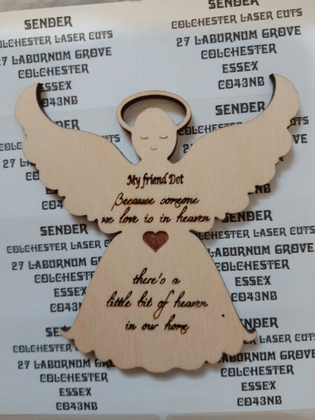 Angel with Verse Personalised