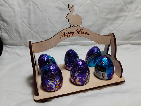 Personalised Easter Egg Holder with bunny on handle