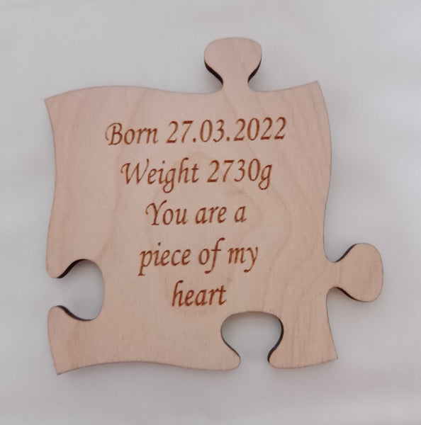 Personalised puzzle coasters