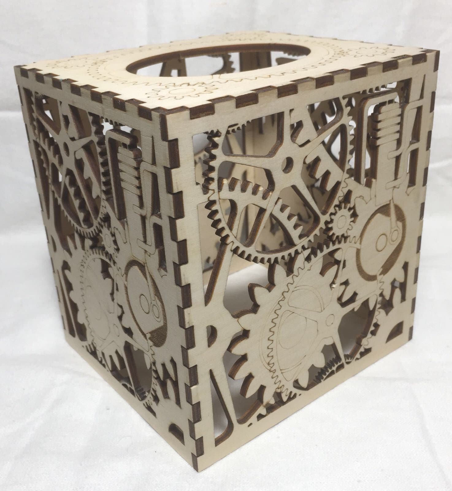 Steam punk tissue box cover + tissues