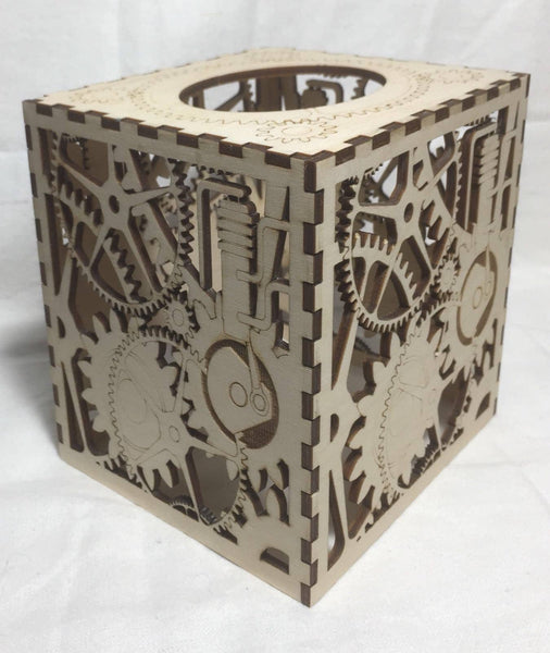 Steam punk tissue box cover + tissues