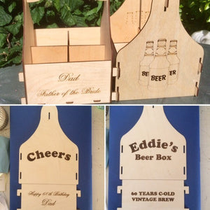 Drinks Carrier Crate Gift Box. Personalised