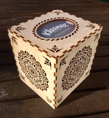 Mandela design tissue box cover + tissues